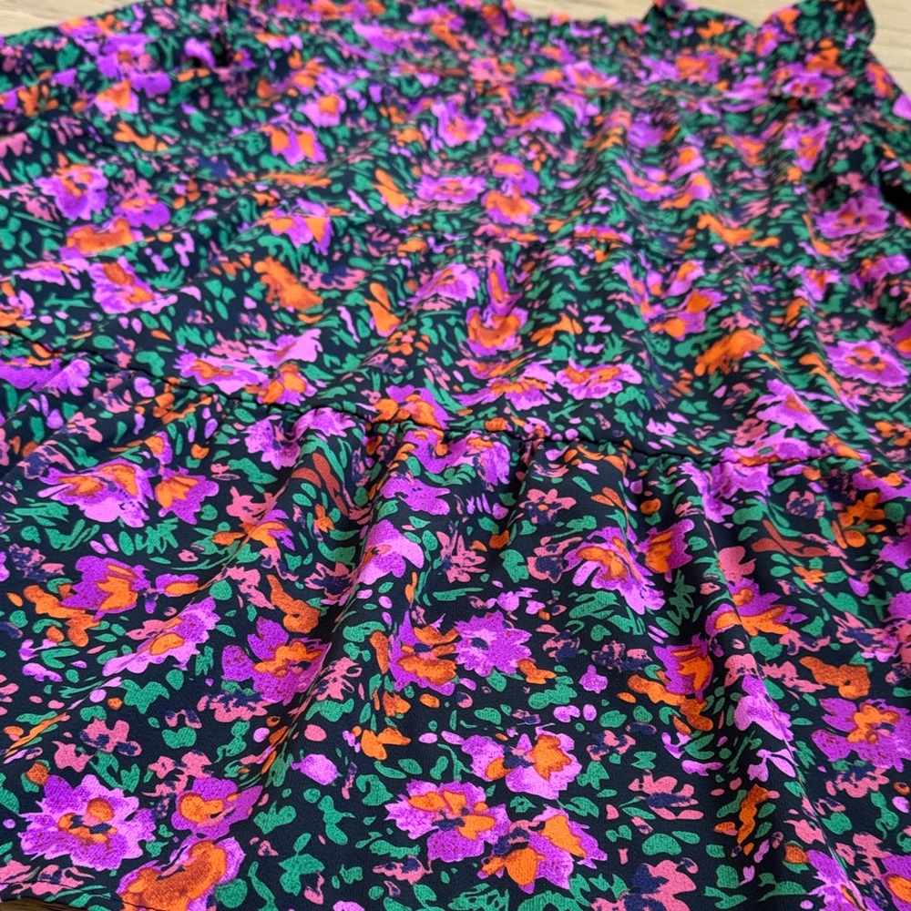 Make My Day Black Ditsy Floral L/S Babydoll Dress - Picture 3 of 16